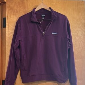 Patagonia Men's Zip-Up Sweater in Deep Purple